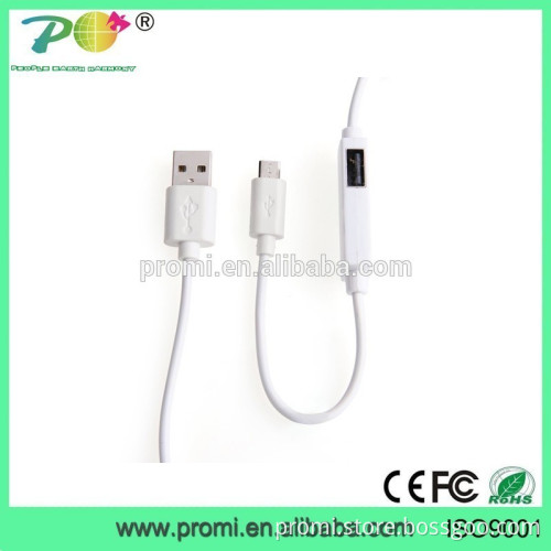 Shenzhen mobile phone accessories creative otg cablle with otg/charging function at the same time